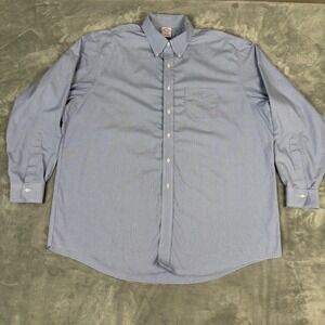 Brooks Brothers Mens Dress Shirt Size 18‎ 36 Madison Blue Checkered Long Sleeve
